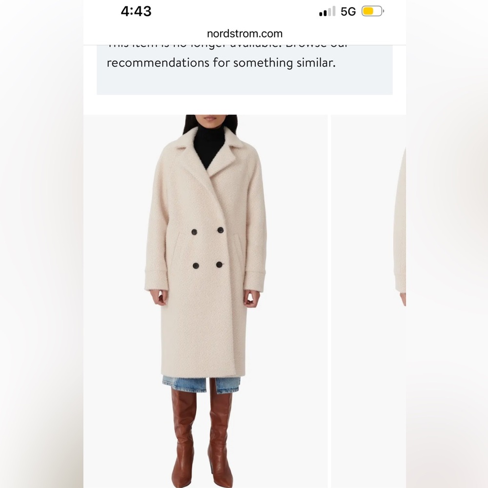 Maje Cream Teddy Jacket